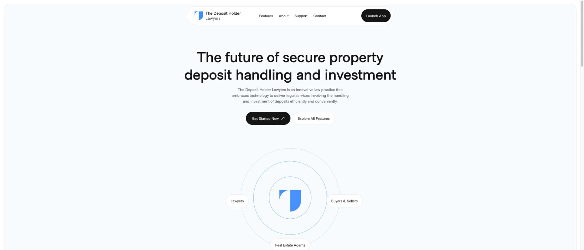 The Deposit Holder deposit management platform screenshot